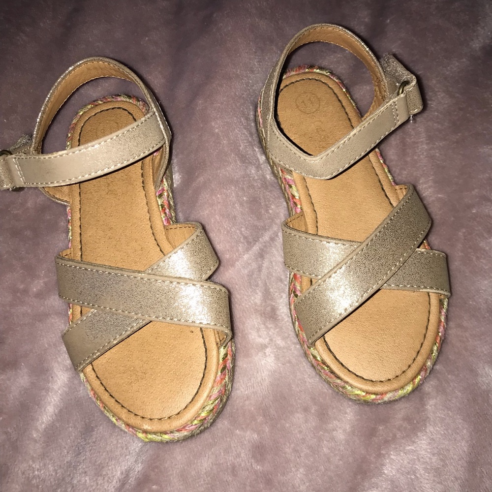 Gold toddler sandals